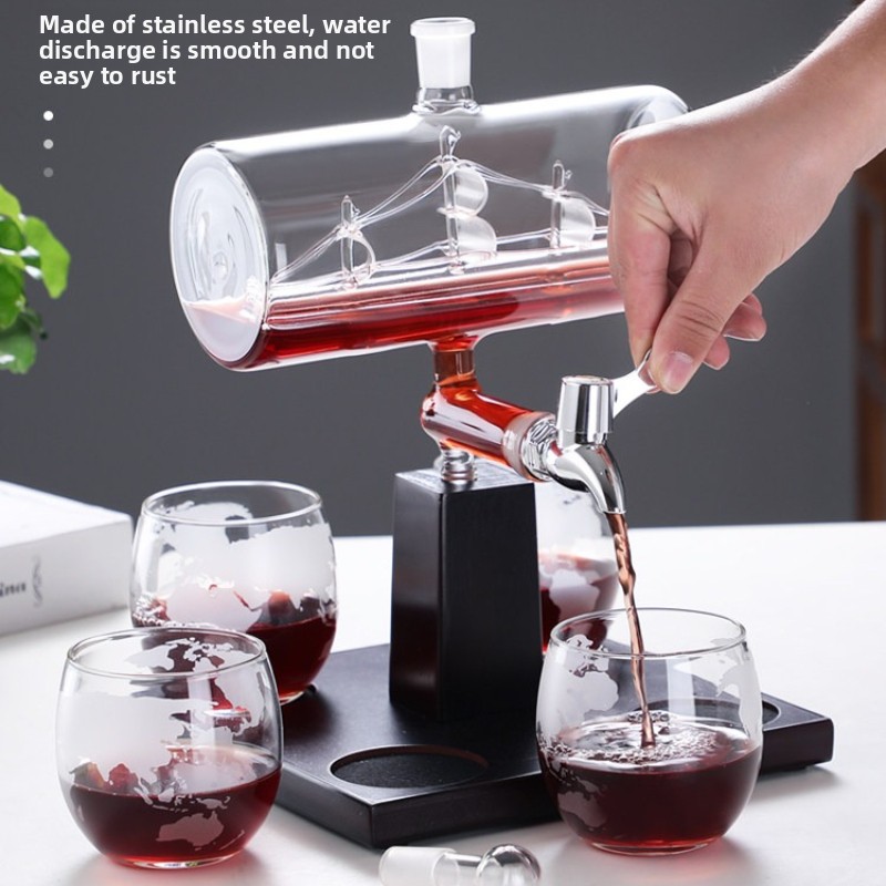 Decanter Aerator Set - Tempered Glass Wine Decanter Home Use