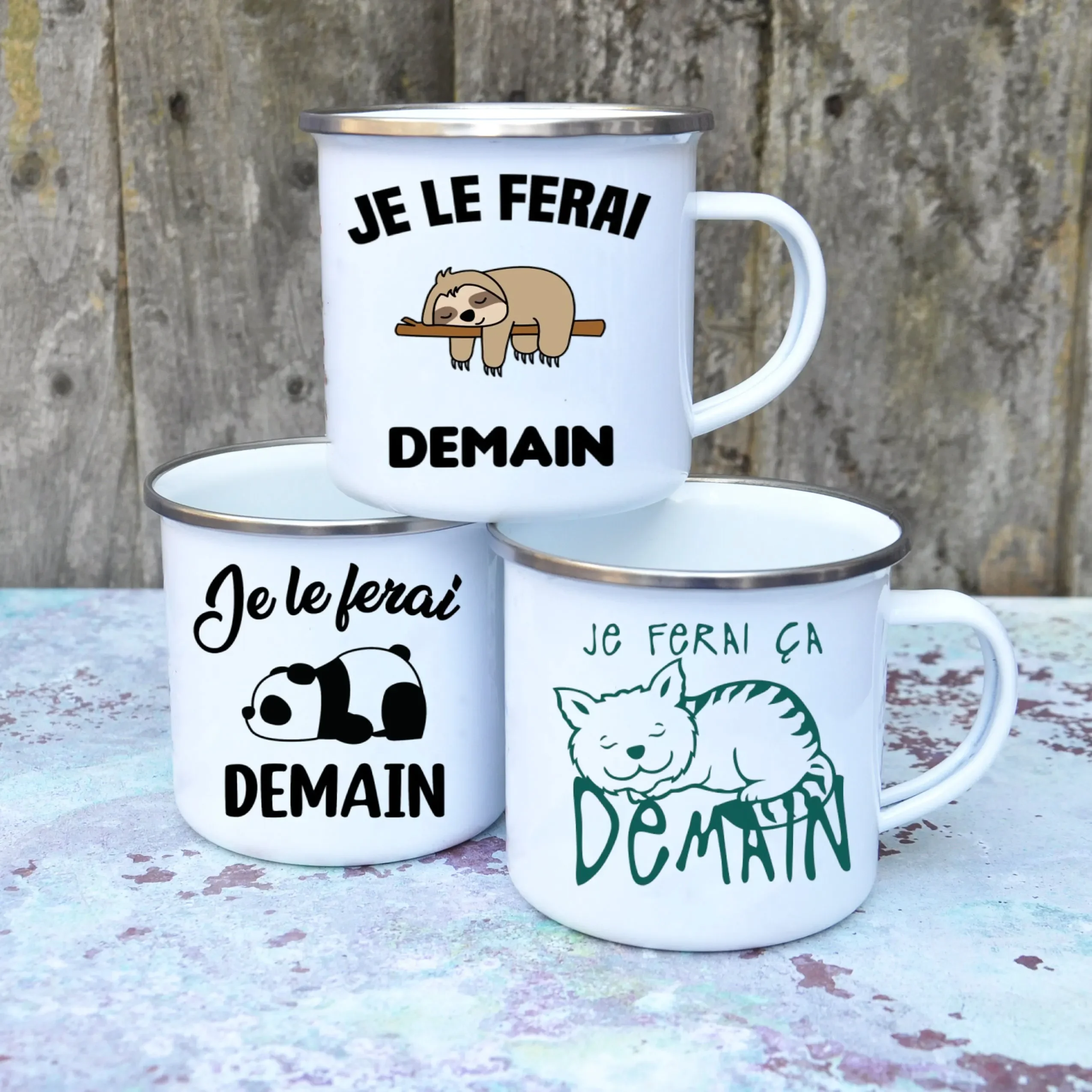 Cute Enamel Coffee Mug French  - đánh giá và giá Wine Beer Best