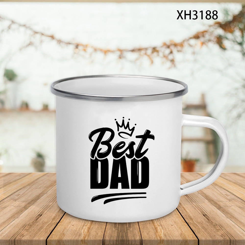 The Best Dad 2 Enamel Mugs Cre - đánh giá và giá Wine Beer Best