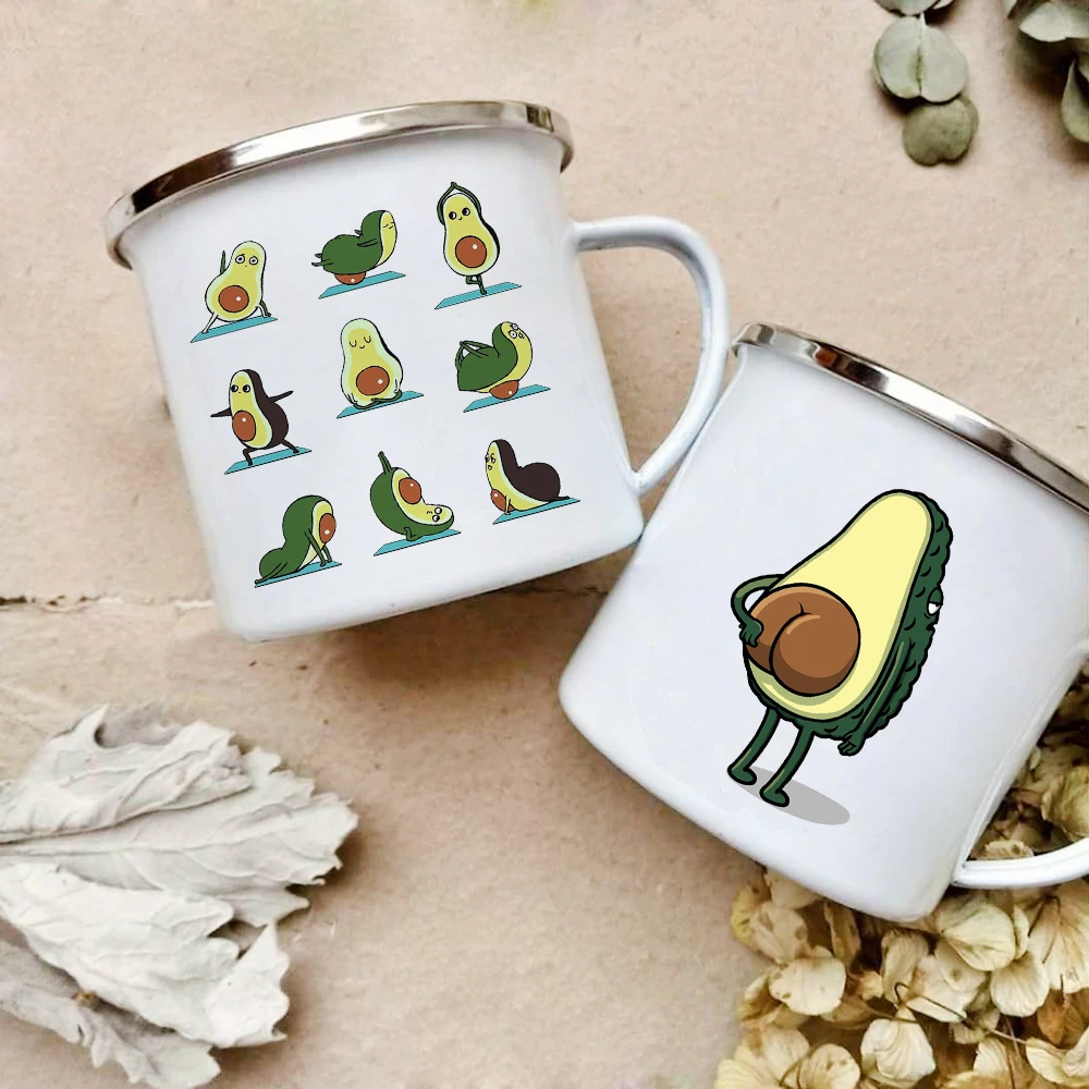 Cartoon Avocado Print Enamel C - đánh giá và giá Wine Beer Best