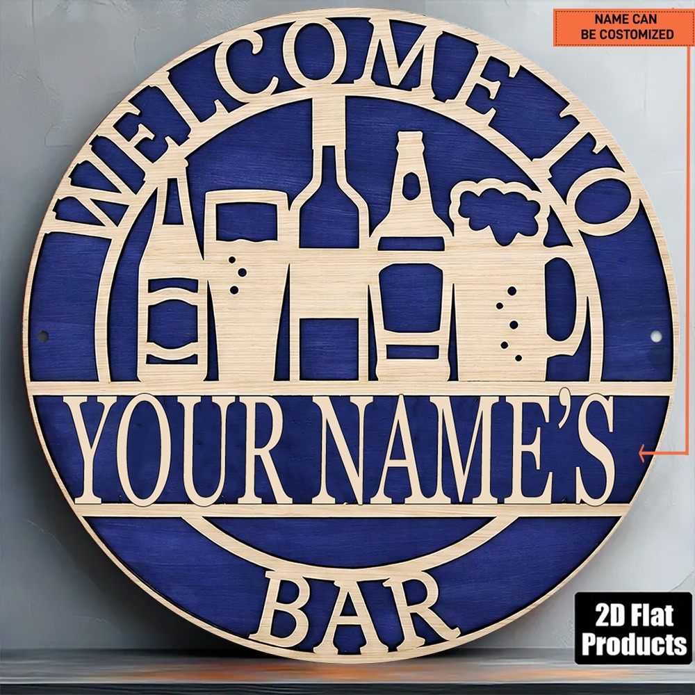 [2D Flat] 1pc Custom Name Holl - đánh giá và giá Wine With Beer Name
