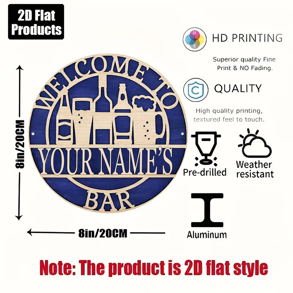 [2D Flat] 1pc Custom Name Holl - đánh giá và giá Wine With Beer Name