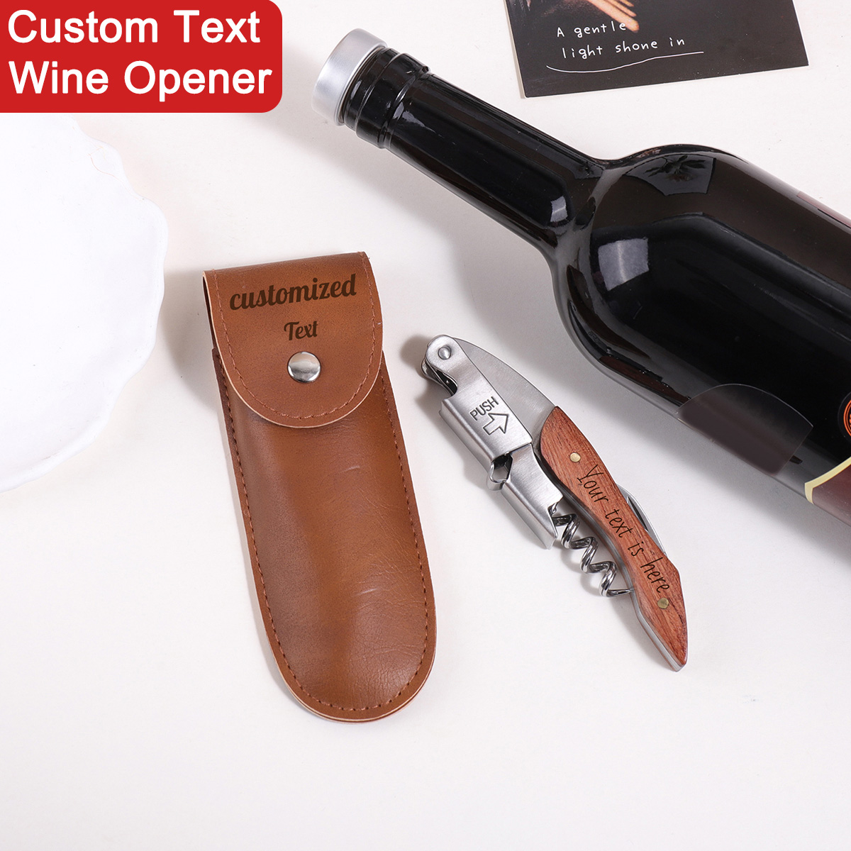 Wooden Handle Custom Text Wine - đánh giá và giá Wine With Beer Name