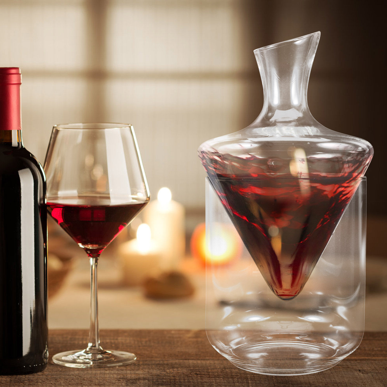 1Pcs Clear Transparent Glass D - đánh giá và giá Decanter Aerator Set