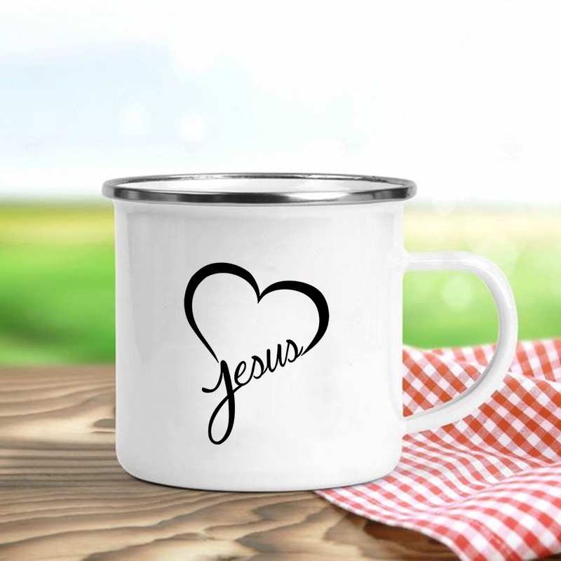Jesus Is God Print Enamel Mugs - đánh giá và giá Wine Beer Best